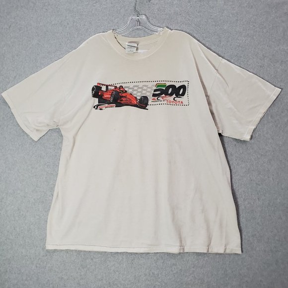 VINTAGE Toyota The 500‎ 1999 Men T-shirt 2XL White California Speedway READ - Picture 6 of 15